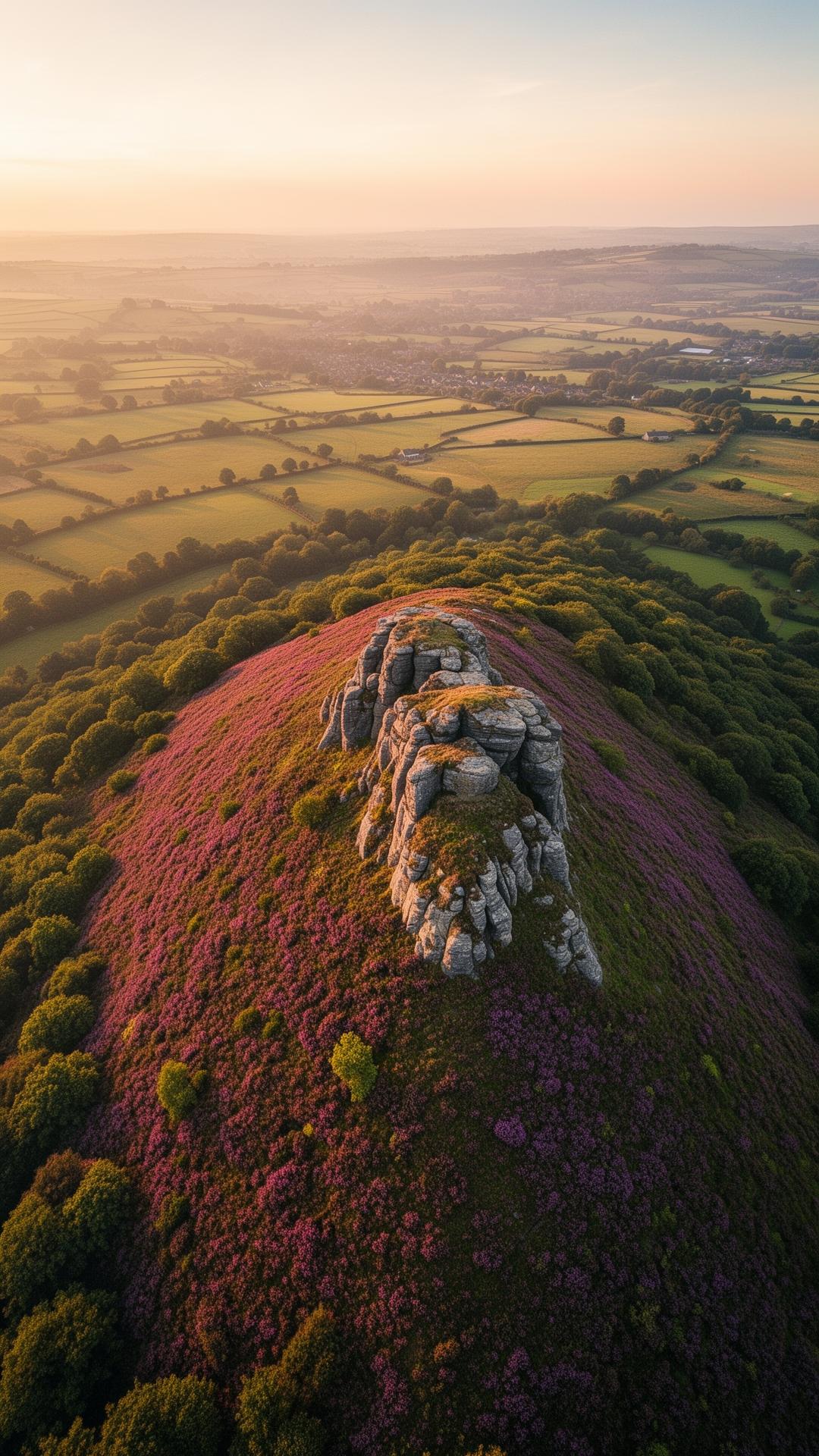 Drone pilot with controller in the British countryside